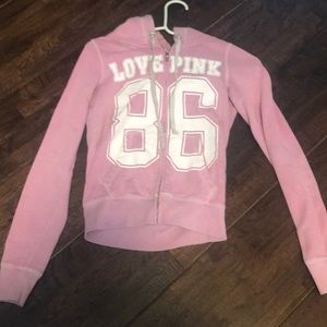 VS Pink Zip Up Hoodie